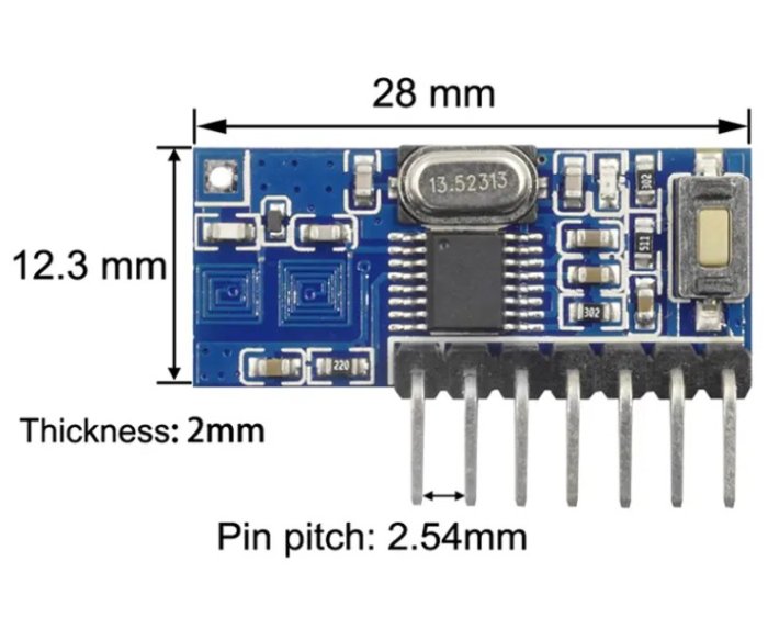 Módulo receptor RF de 433 MHz, salida inalámbrica de 4 canales de 433 MHz, Kit para control remoto - Image 4