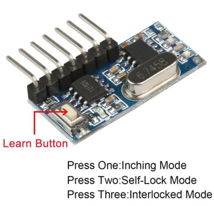 Módulo receptor RF de 433 MHz, salida inalámbrica de 4 canales de 433 MHz, Kit para control remoto - Image 2